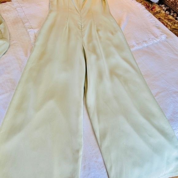 Vintage 70s Mint Green Jumpsuit & Jacket Saks Fifth Ave - Picture 14 of 17